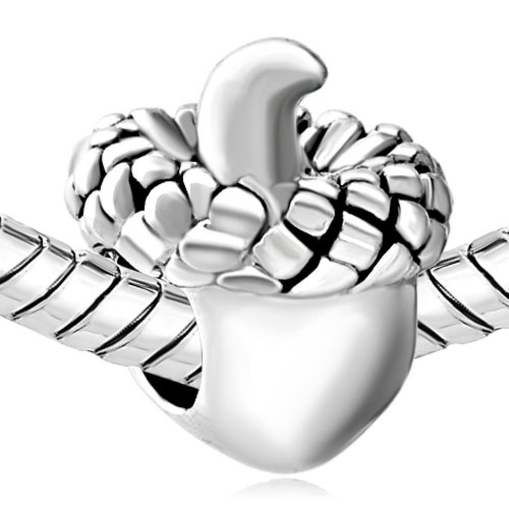 FREE S/H Pugster Fall Autumn Oak Acorn Nut Bracelet Charm - Fits Pandora